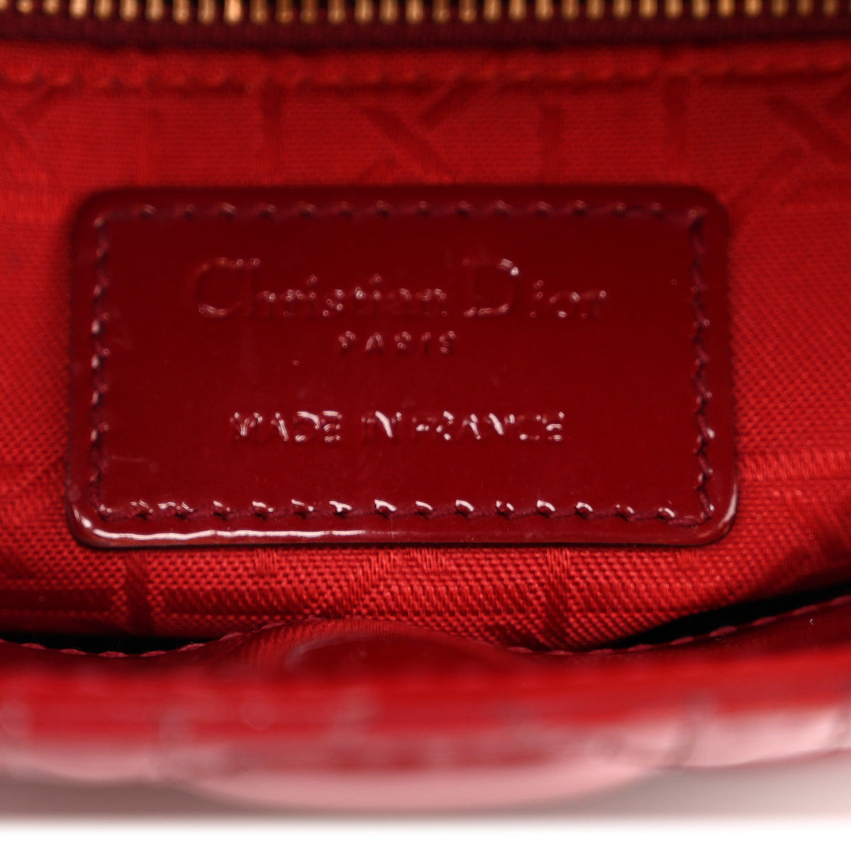 Patent Cannage Mini Lady Dior Red wholesalehk.shop