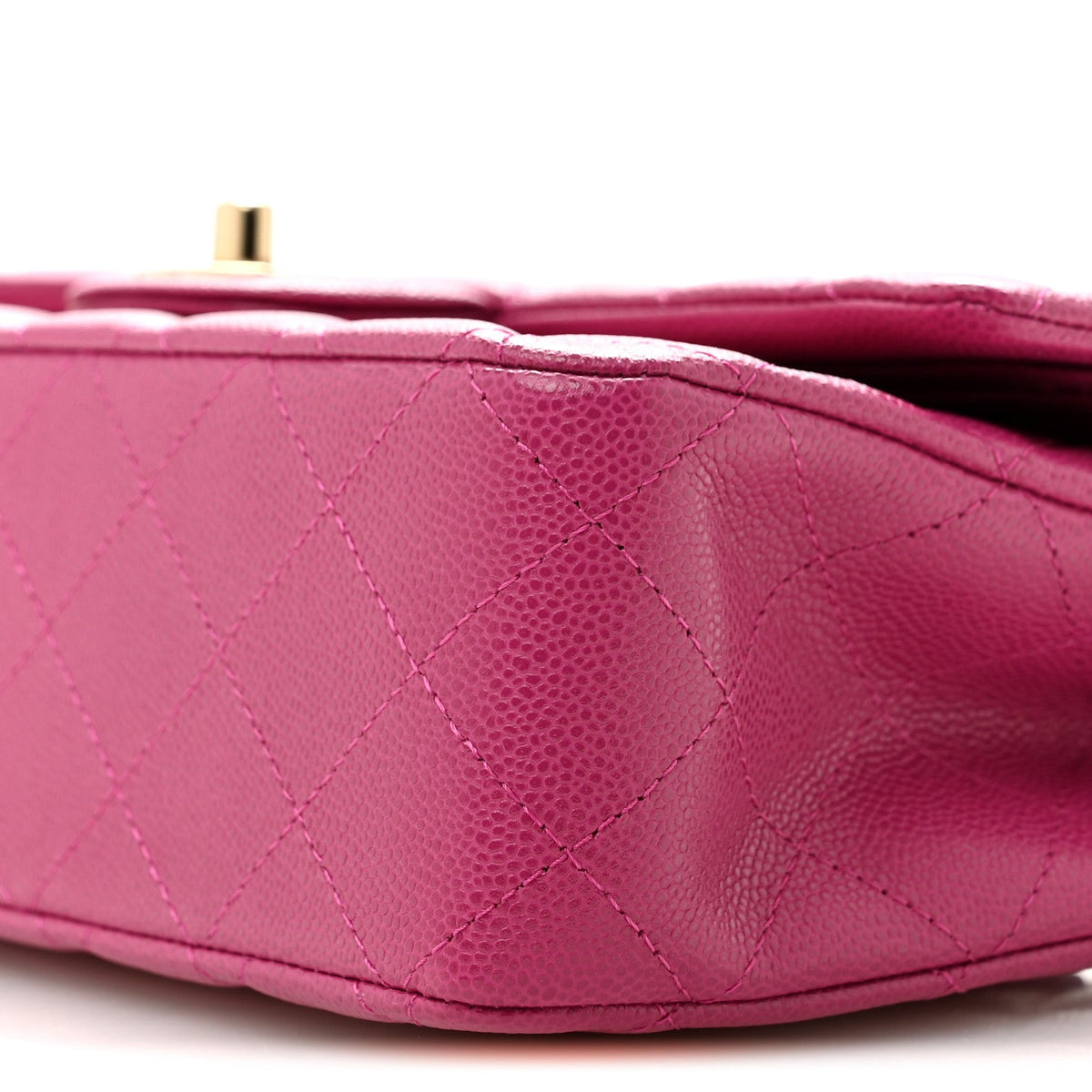 Caviar Quilted Medium Double Flap Purple wholesalehk.shop