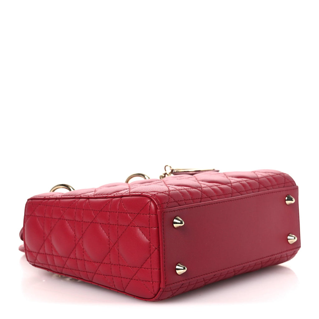 Lambskin Cannage Small My ABCDior Lady Dior Red wholesalehk.shop