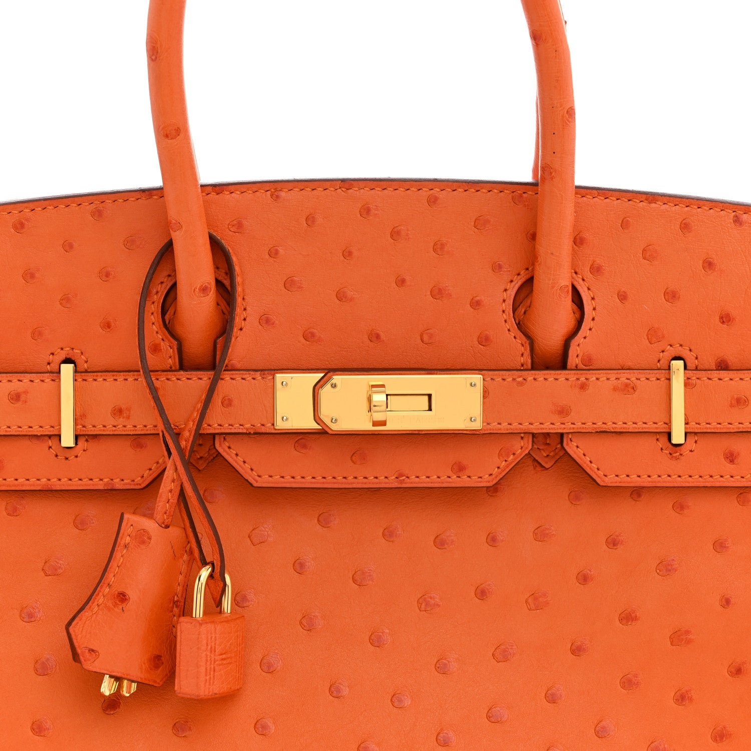 Ostrich Birkin 30 Orange £¨ Direct shipment via from wholesalehk.shop