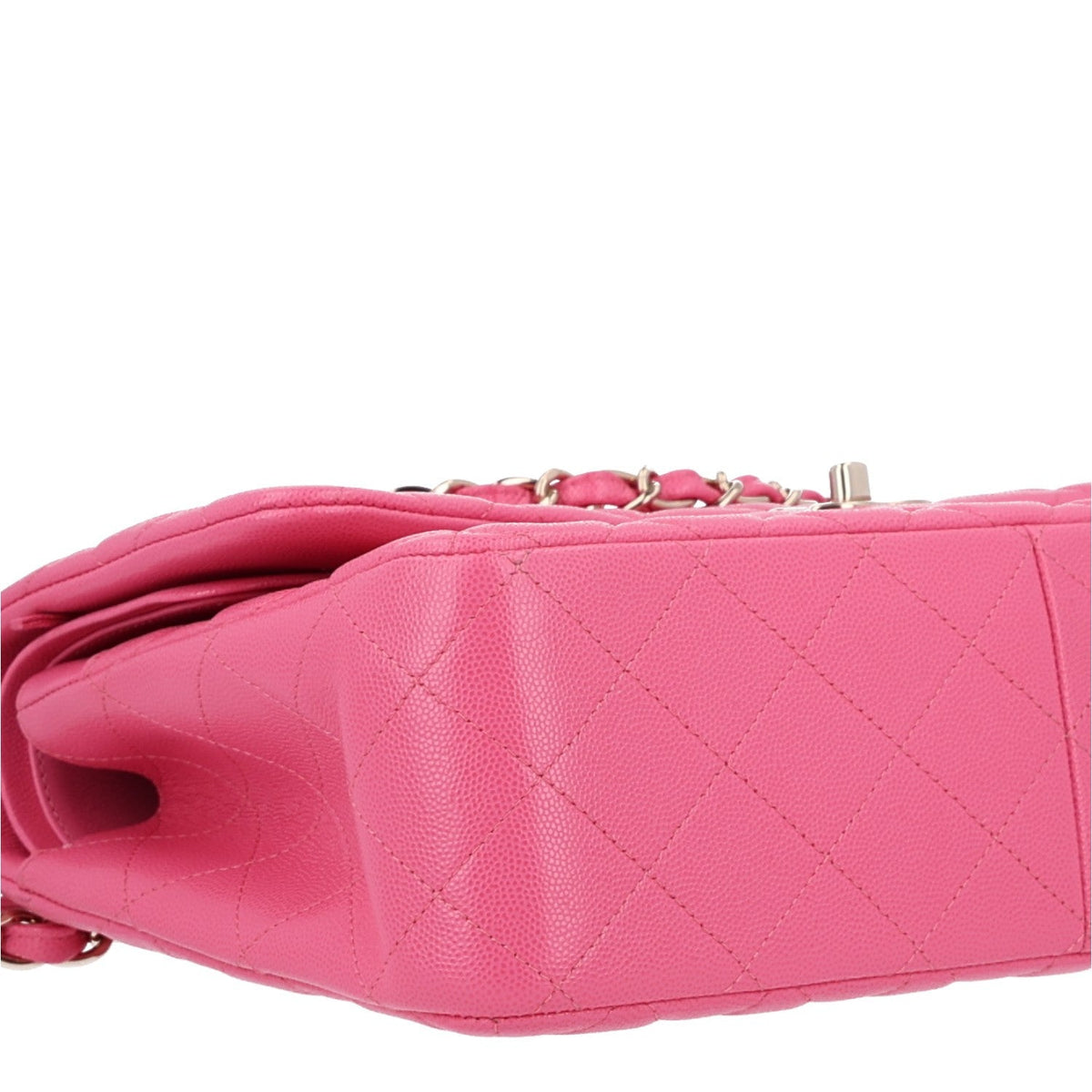 Caviar Quilted Jumbo Double Flap Pink wholesalehk.shop