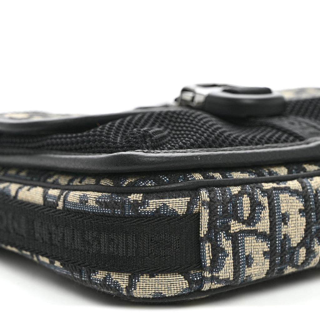 Oblique Jacquard Dior 8 Pouch With Strap Blue Black wholesalehk.shop