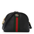 Calfskin GG Web Small Ophidia Dome Shoulder Bag Black wholesalehk.shop