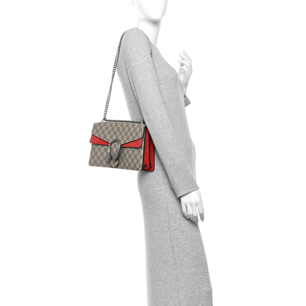 GG Supreme Monogram Small Dionysus Shoulder Bag Red wholesalehk.shop