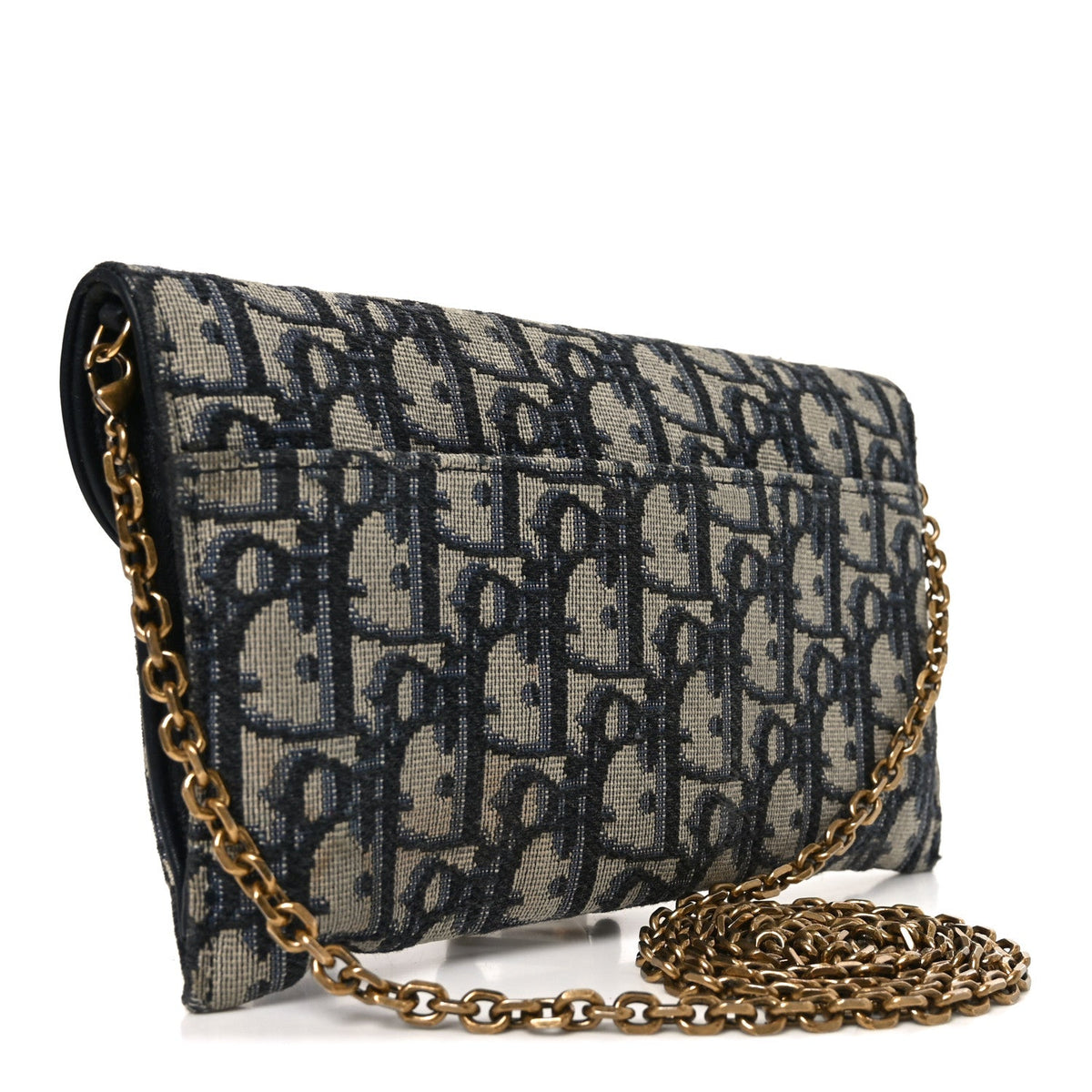 Oblique Small Saddle Chain Pouch Blue wholesalehk.shop