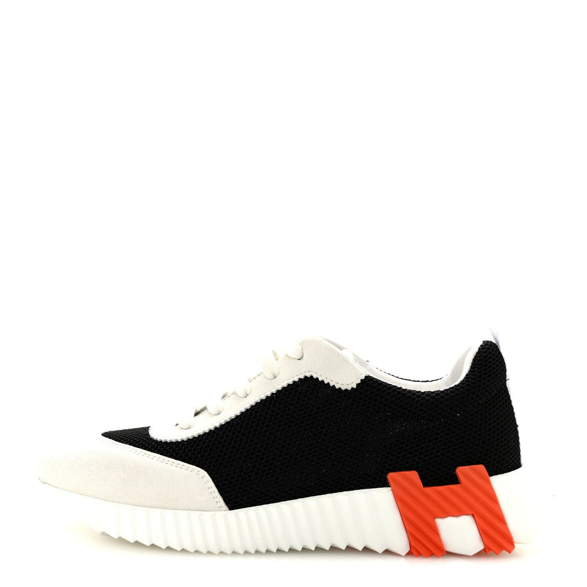 Air Mesh Suede Goatskin Bouncing Sneakers 37 Black Orange wholesalehk.shop