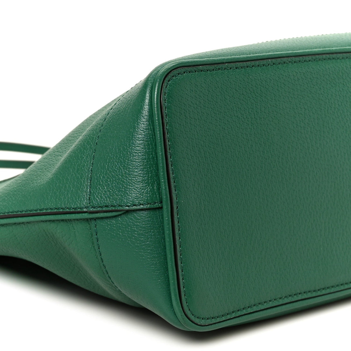 Textured Dollar Calfskin Medium Ophidia Shoulder Tote Bag Green wholesalehk.shop