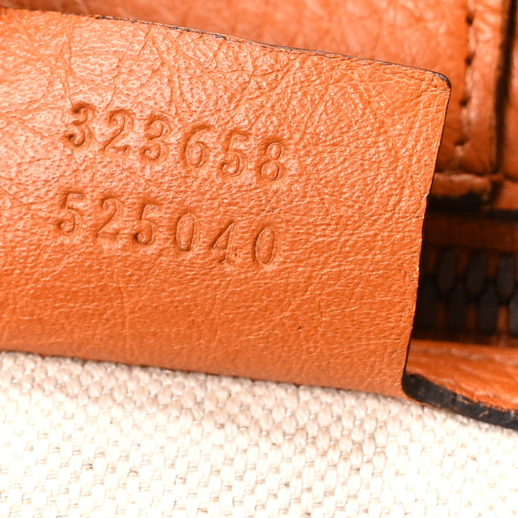 Cellarius Calfskin Large Bamboo Shopper Tote Orange wholesalehk.shop