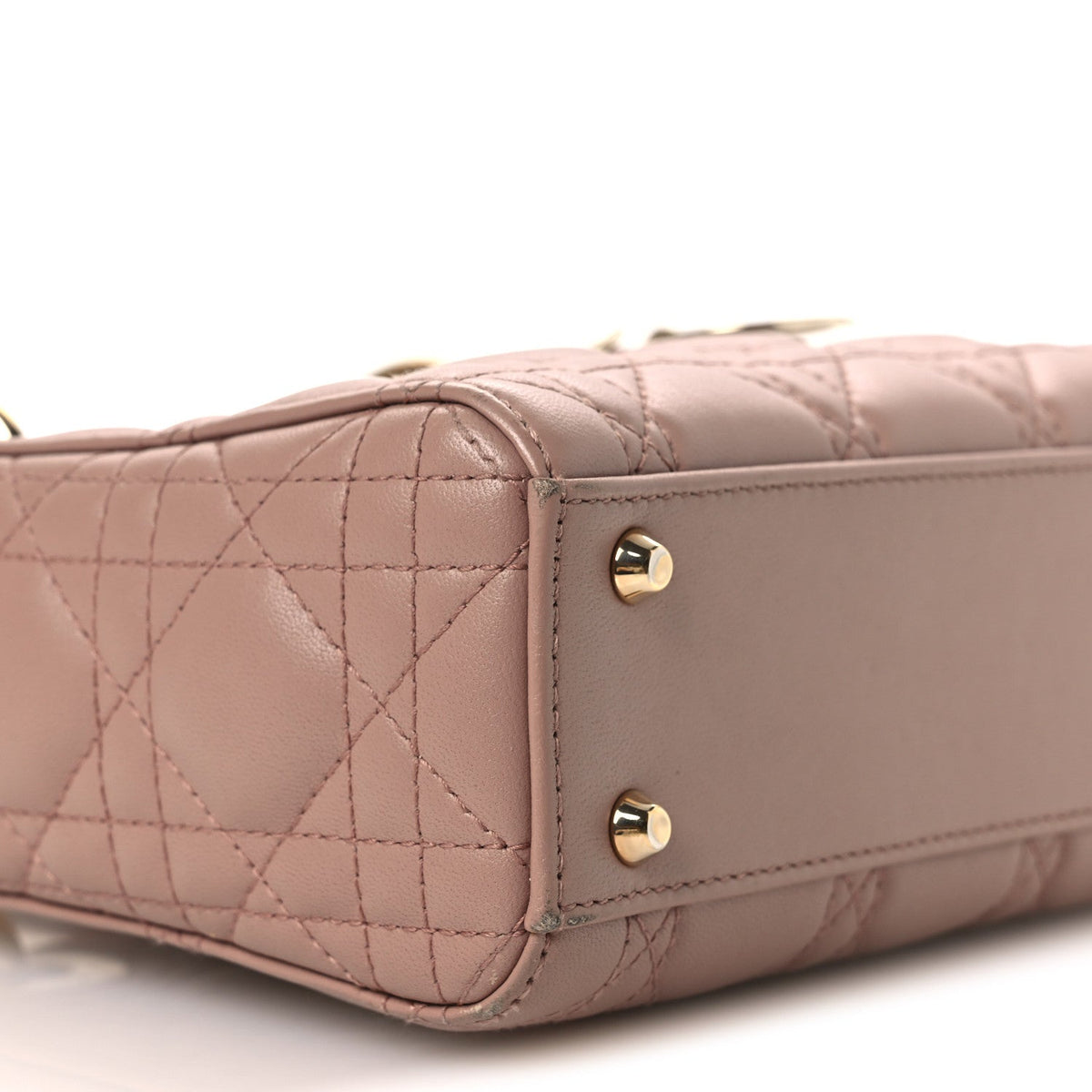 Lambskin Cannage Mini Lady Dior Blush wholesalehk.shop