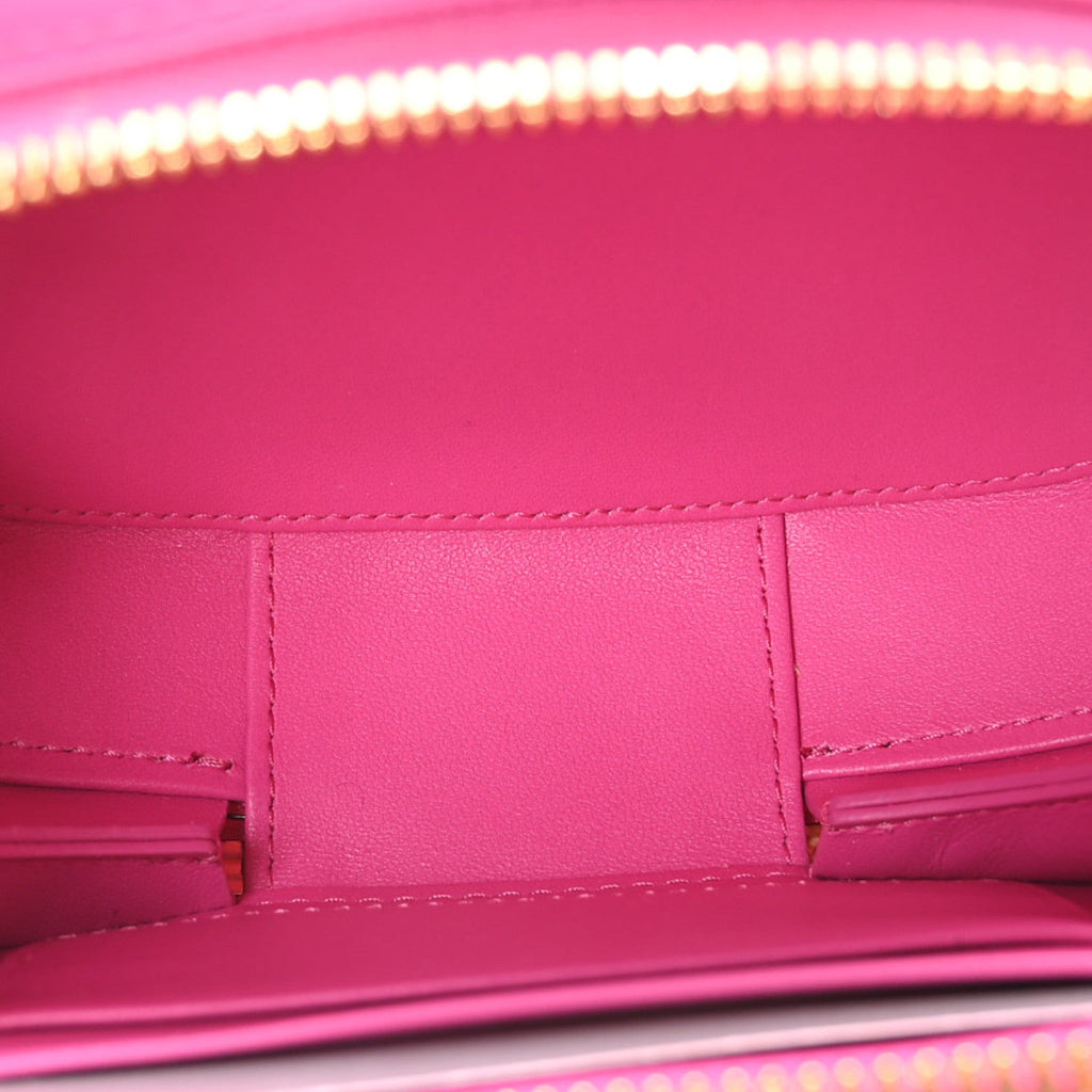 Calfskin CD Signature Oval Crossbody Camera Bag Rani Pink wholesalehk.shop