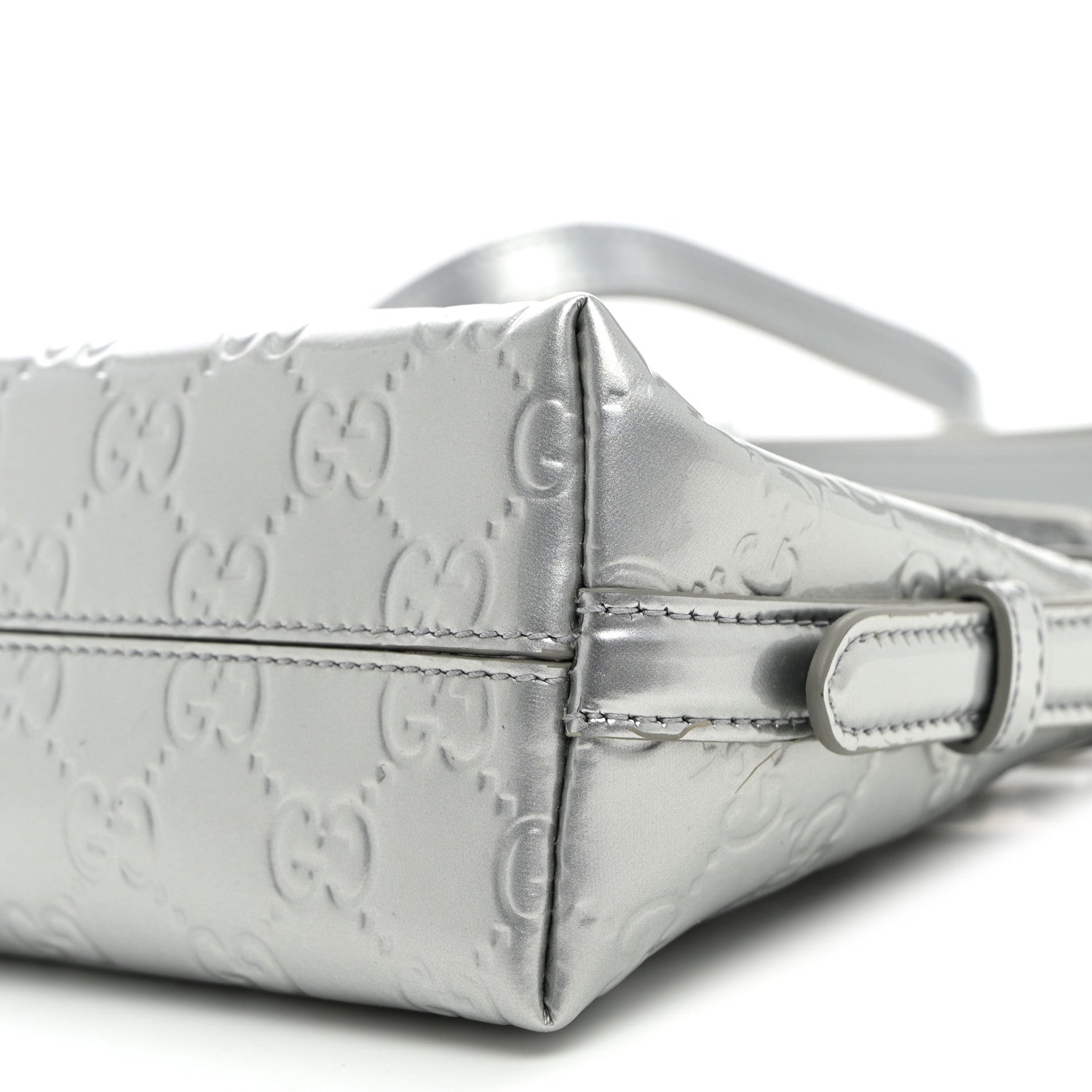 Shine Guccissima Emblem Small Shoulder Bag Silver £¨ Direct shipment via from wholesalehk.shop