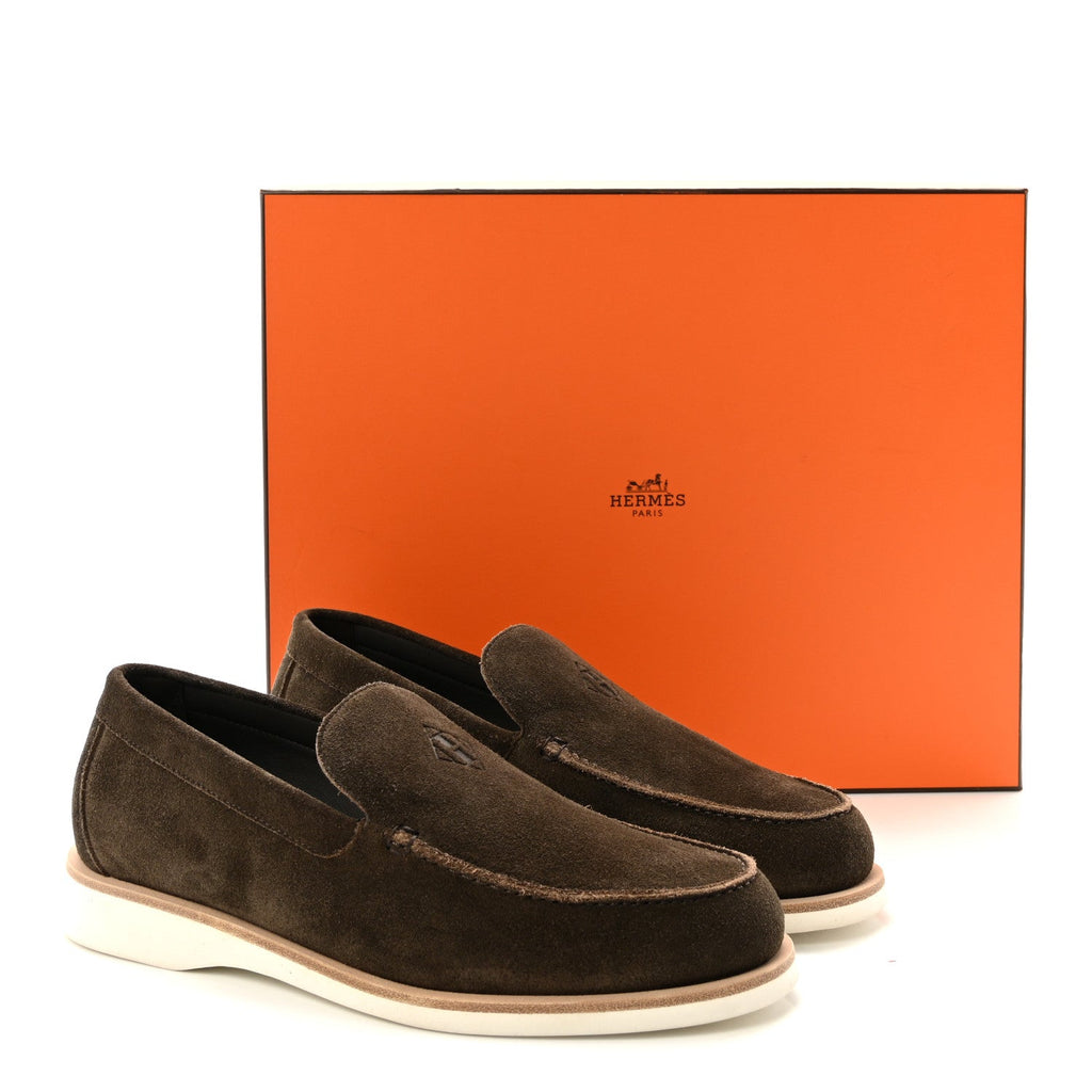 Suede Calfskin Mens Low Loafers 41.5 Ecorce wholesalehk.shop