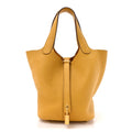 Taurillon Clemence Picotin Lock 18 PM Jaune Ambre £¨ Direct shipment via from wholesalehk.shop
