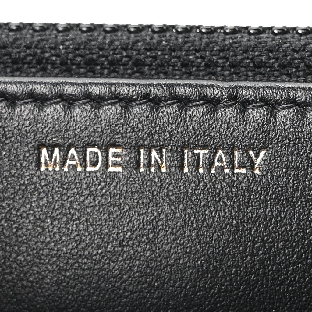 Calfskin Quilted Maxi Pearl Wallet On Chain WOC Black wholesalehk.shop