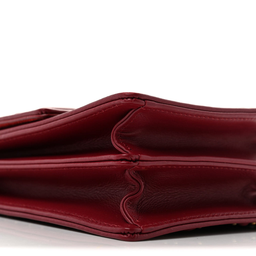 Lambskin Studded Vertical Diorama Spicy Red ¡§ Direct shipment via from wholesalehk.shop