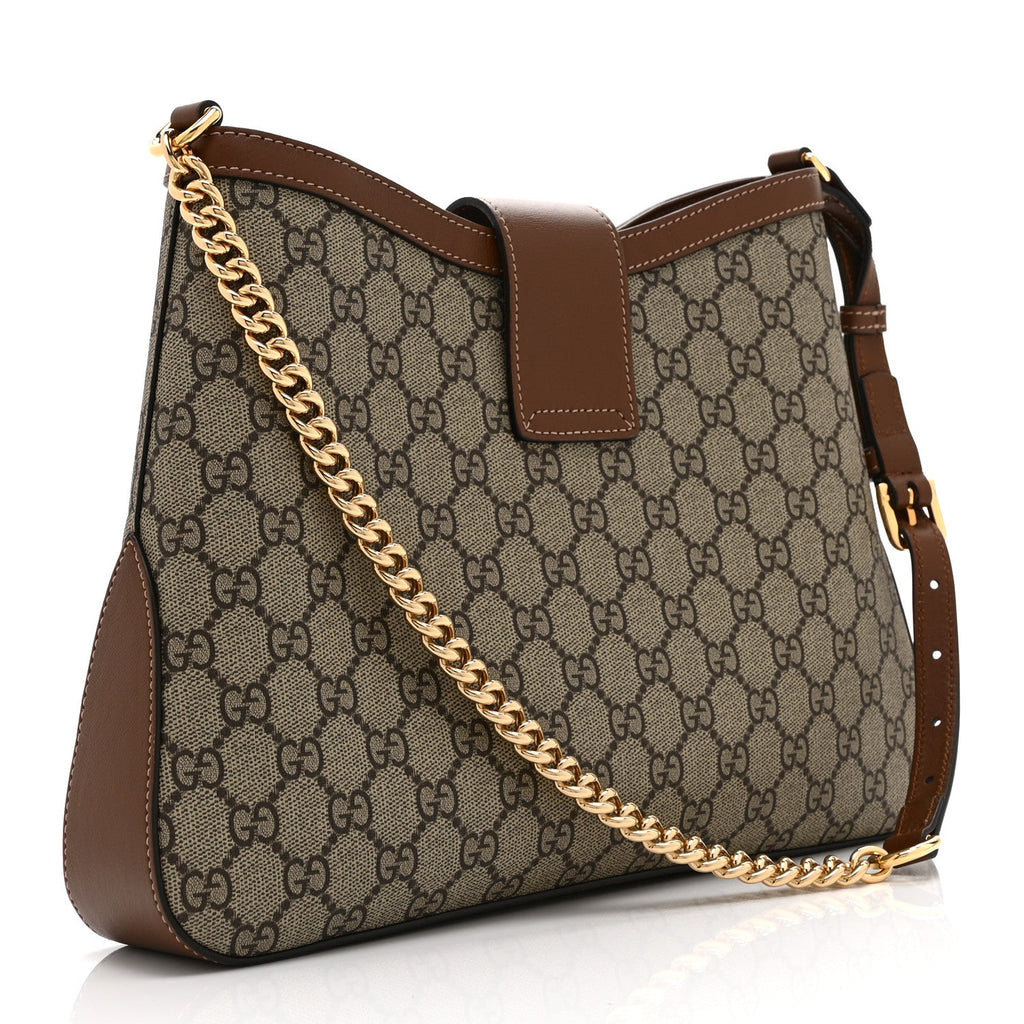 GG Supreme Monogram Medium Padlock Shoulder Bag Beige Ebony Brown Sugar £¨ Direct shipment via from wholesalehk.shop