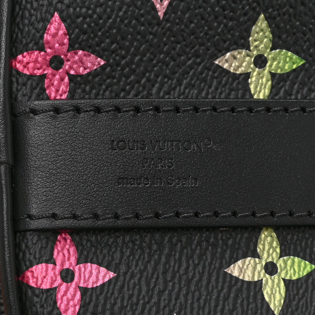 Monogram Iridescent Keepall Bandouliere 25 Black wholesalehk.shop