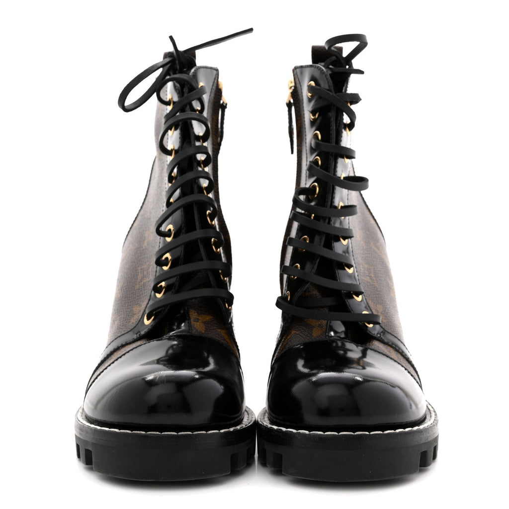 Patent Calfskin Monogram Star Trail Ankle Boots 39 Black £¨ Direct shipment via from wholesalehk.shop