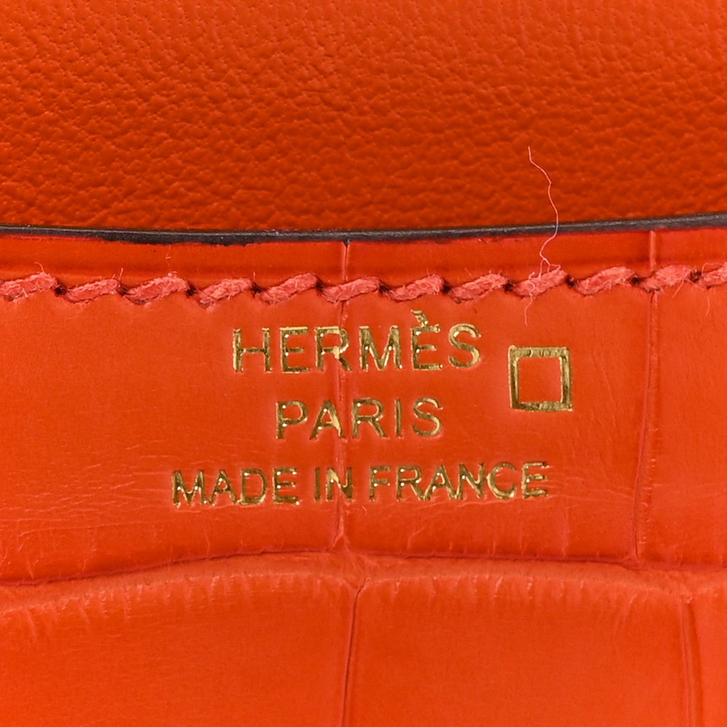 Matte Alligator Constance 18 Rouge Indien £¨ Direct shipment via from wholesalehk.shop