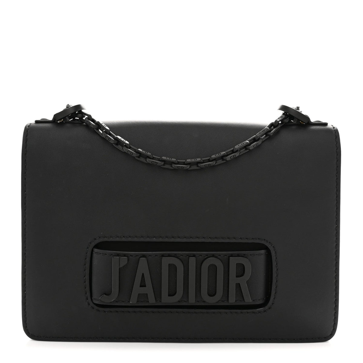 Ultra Matte Calfskin J'Adior Chain Flap Bag Black wholesalehk.shop