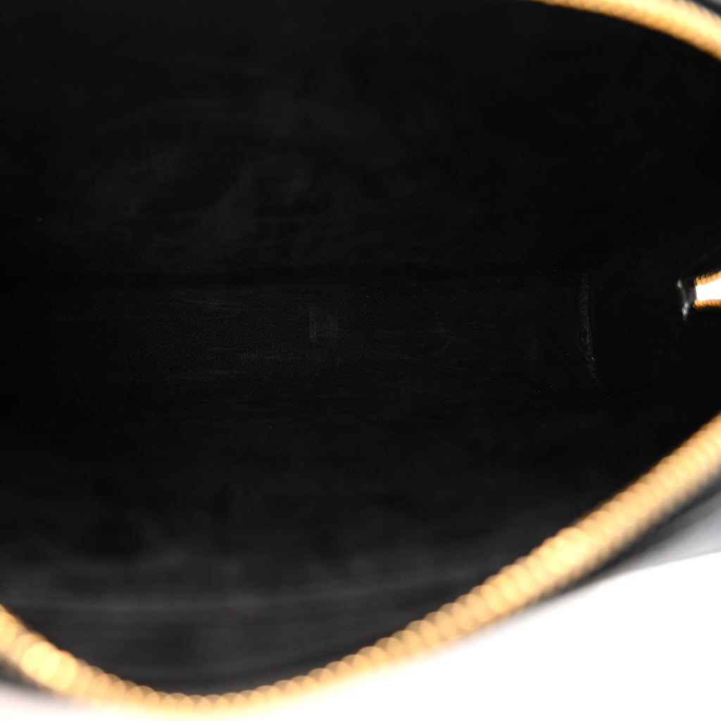 Grained Calfskin Caro Double Pouch Black wholesalehk.shop