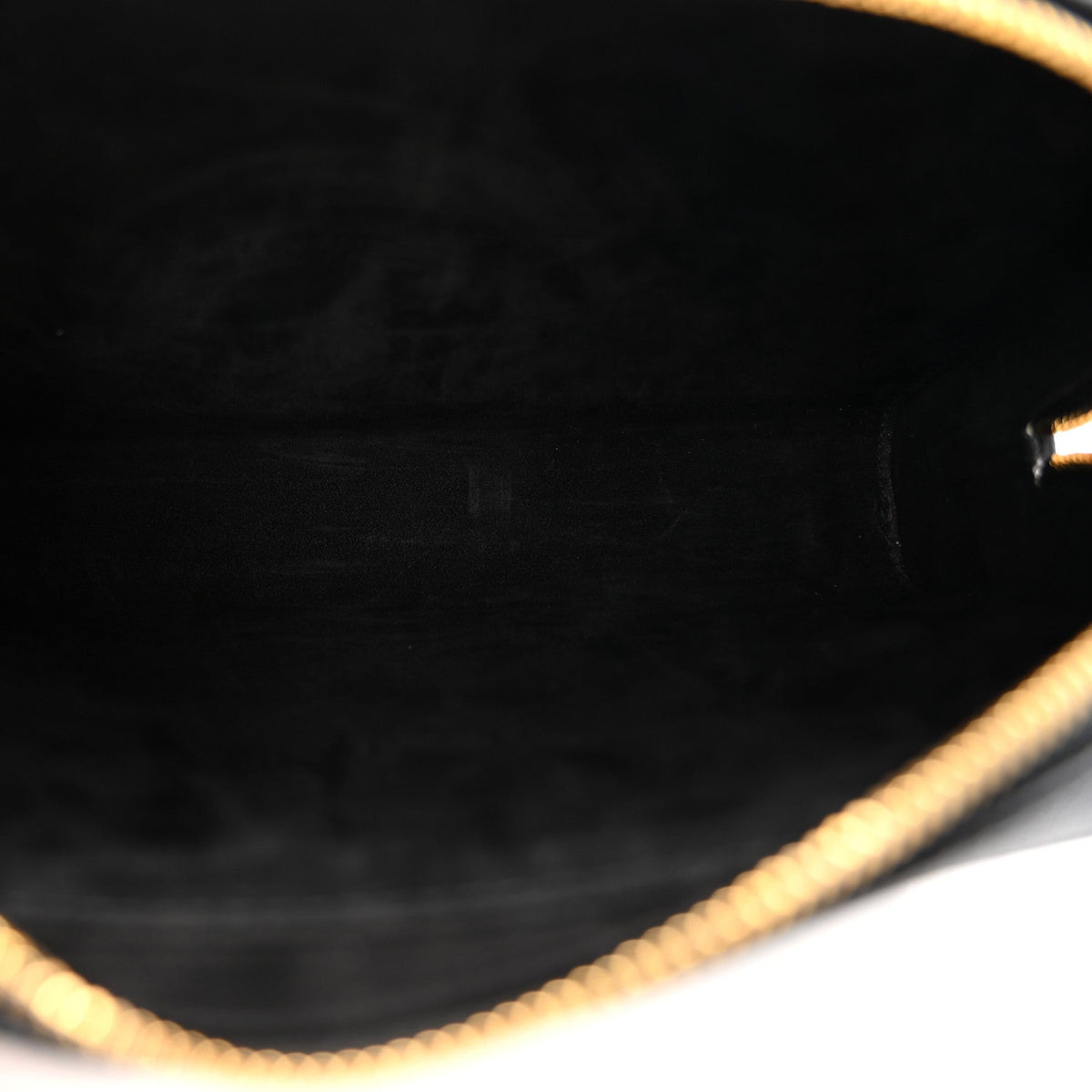 Grained Calfskin Caro Double Pouch Black wholesalehk.shop