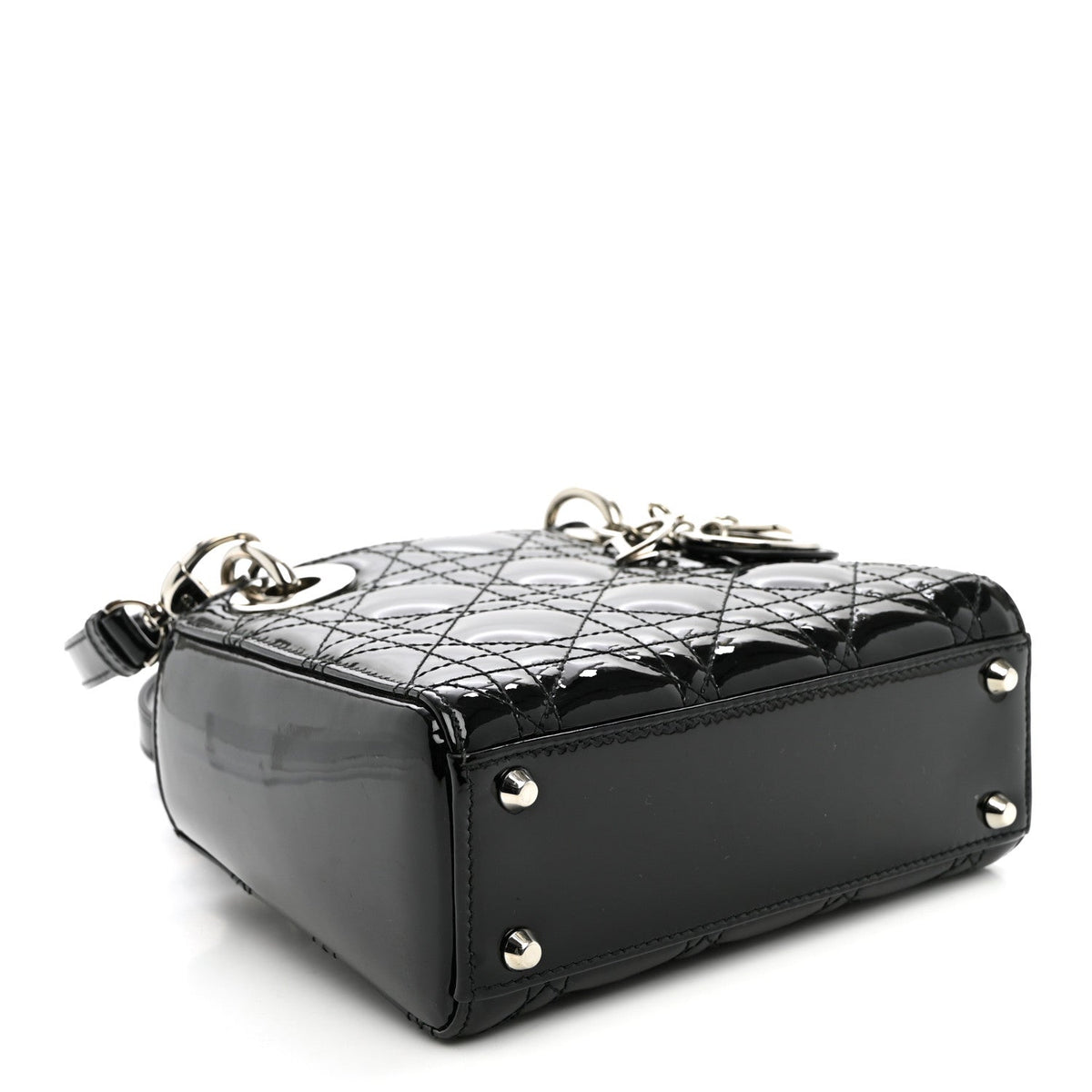 Patent Cannage Mini Lady Dior Black wholesalehk.shop