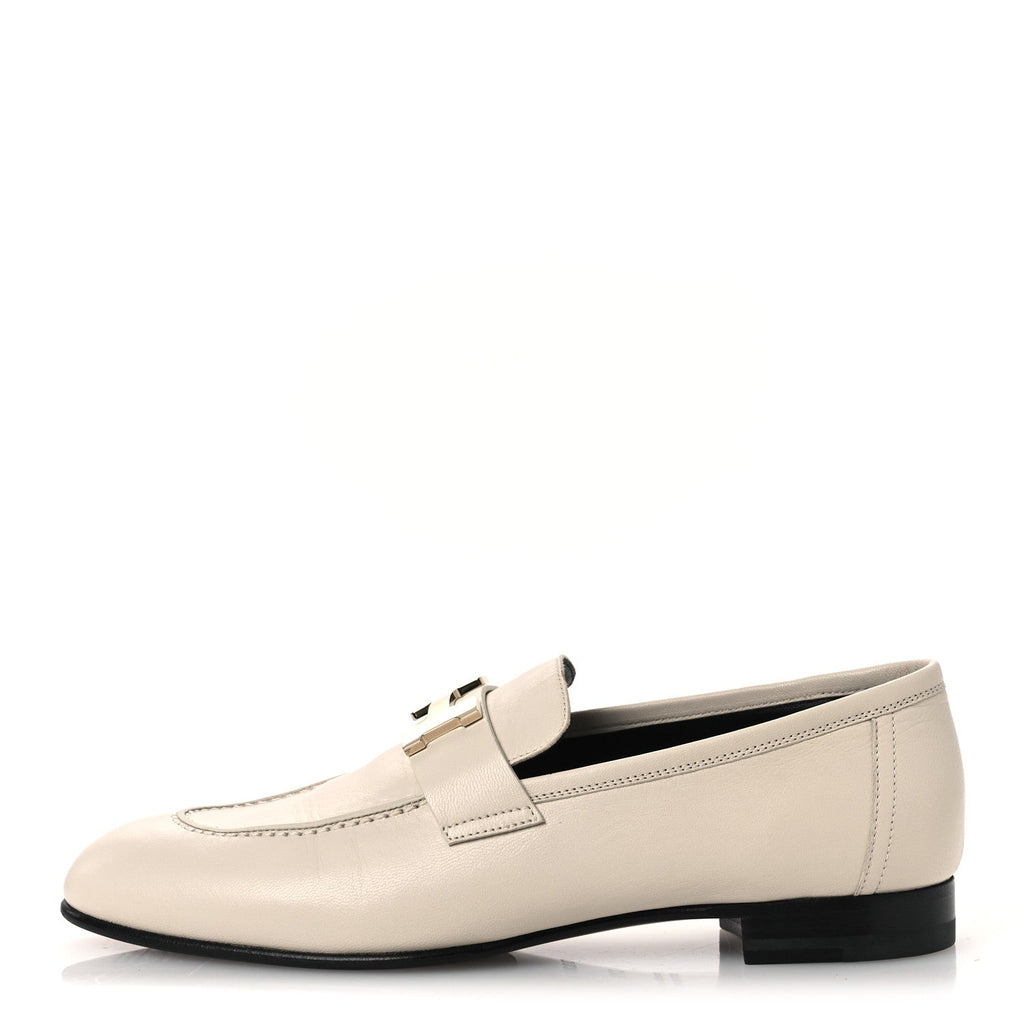 Goatskin Womens Paris Loafers 37.5 Beige Glaise wholesalehk.shop