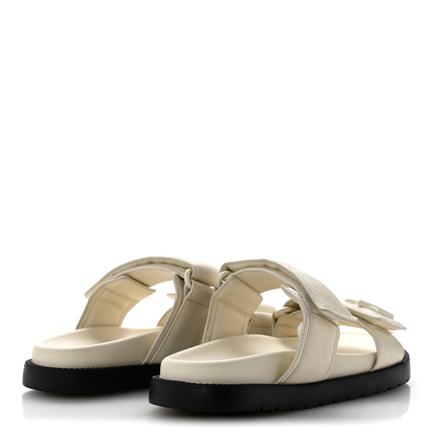 Grained Calfskin Sunset Comfort Flat Sandals  36 Light Beige £¨ Direct shipment via from wholesalehk.shop