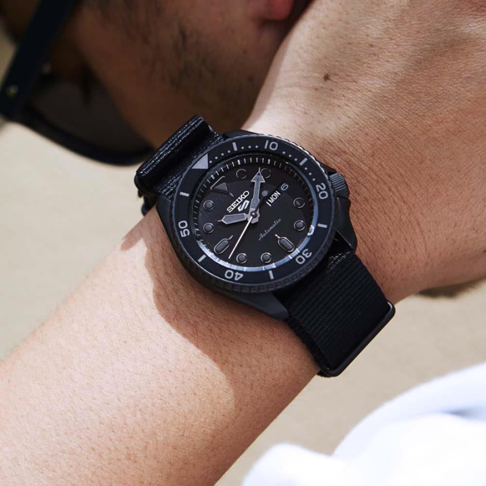 Seiko 5 Sports Automatic Black Dial Black NATO Strap Watch For Men - SRPD79K1 wholesalehk.shop