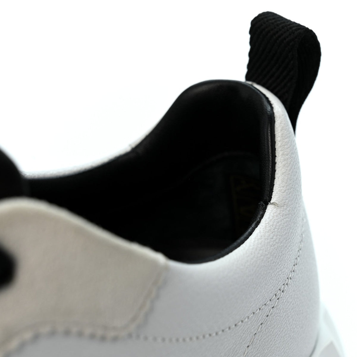Calfskin Suede Goatskin Bouncing Sneakers 36.5 White Black wholesalehk.shop