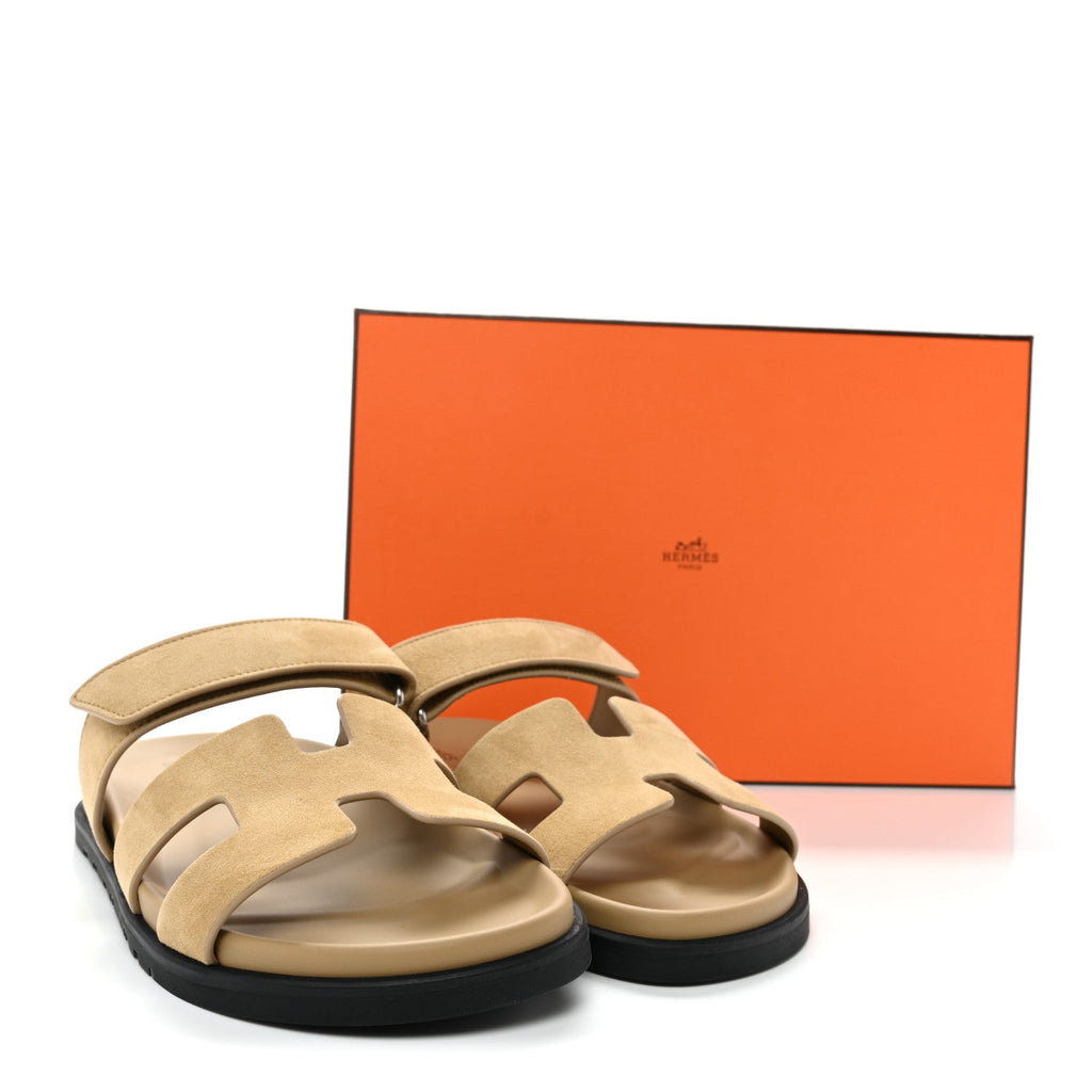 Suede Goatskin Womens Chypre Sandals 39 Beige Lin wholesalehk.shop