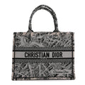 Canvas Embroidered Medium Plan De Paris Book Tote Grey Black £¨ Direct shipment via from wholesalehk.shop