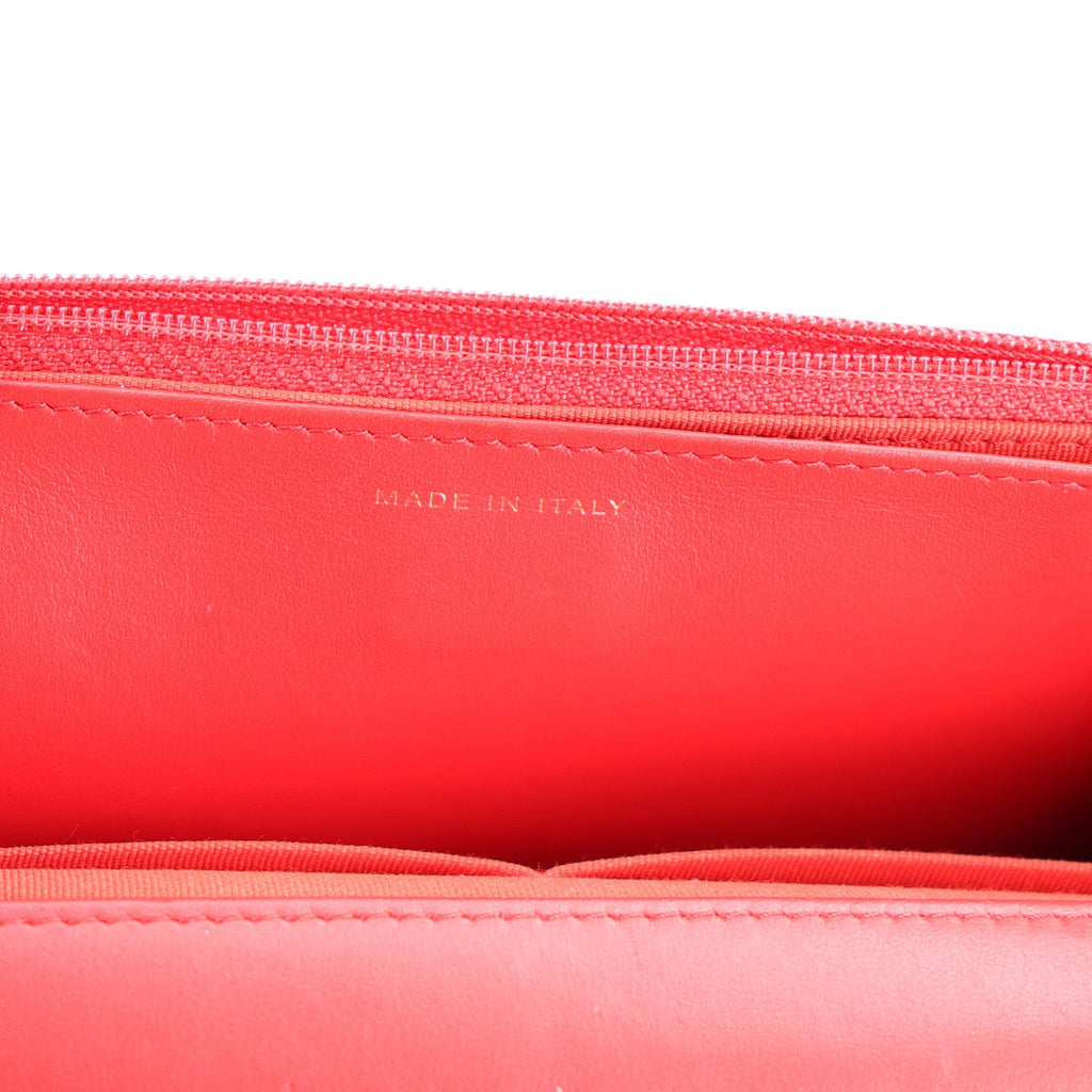 Tweed Quilted Chanel 19 Wallet On Chain WOC Red White wholesalehk.shop