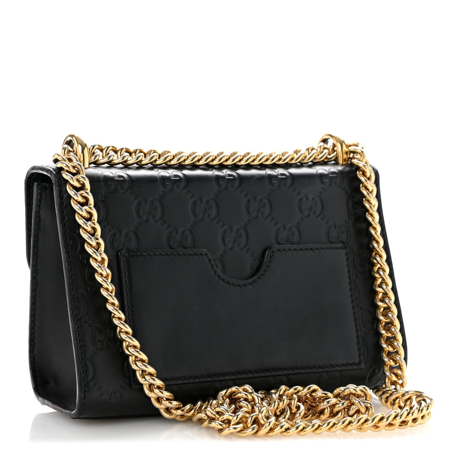 Guccissima Small Padlock Shoulder Bag Black £¨ Direct shipment via from wholesalehk.shop