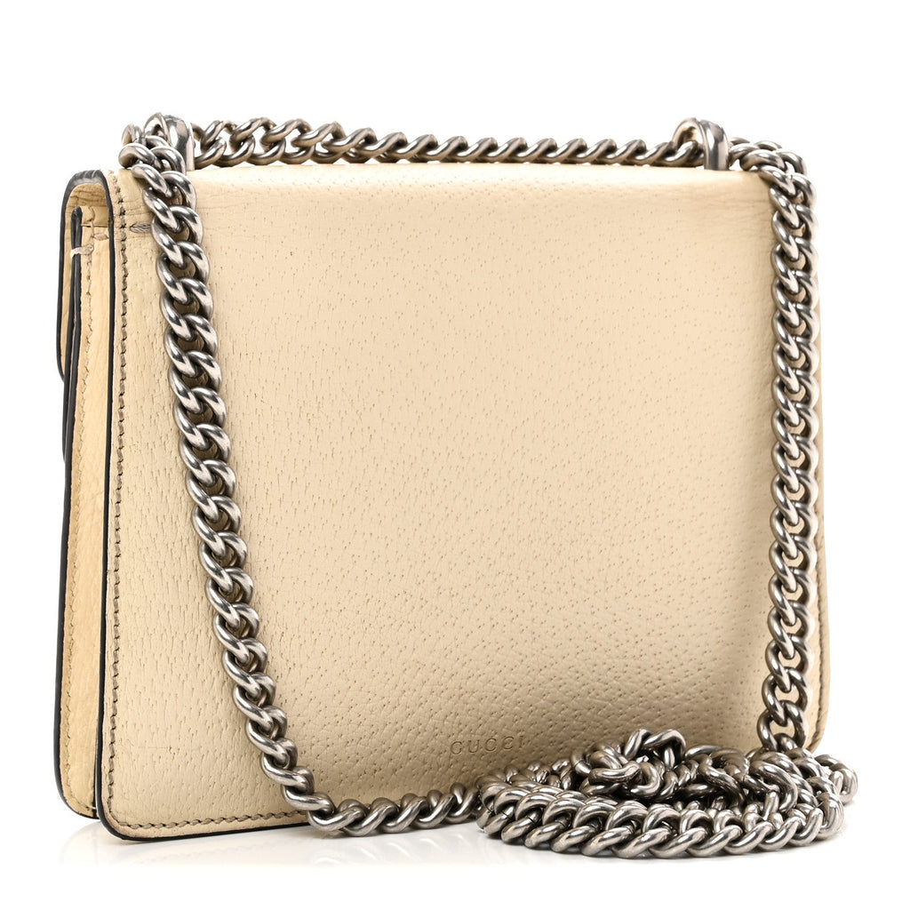 Textured Calfskin Crystal Mini Dionysus Shoulder Bag Mystic White wholesalehk.shop