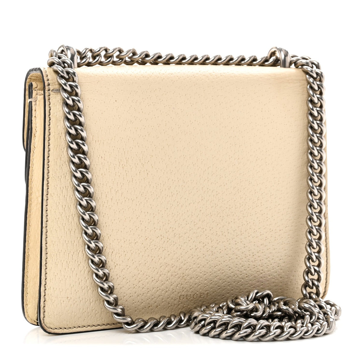 Textured Calfskin Crystal Mini Dionysus Shoulder Bag Mystic White wholesalehk.shop