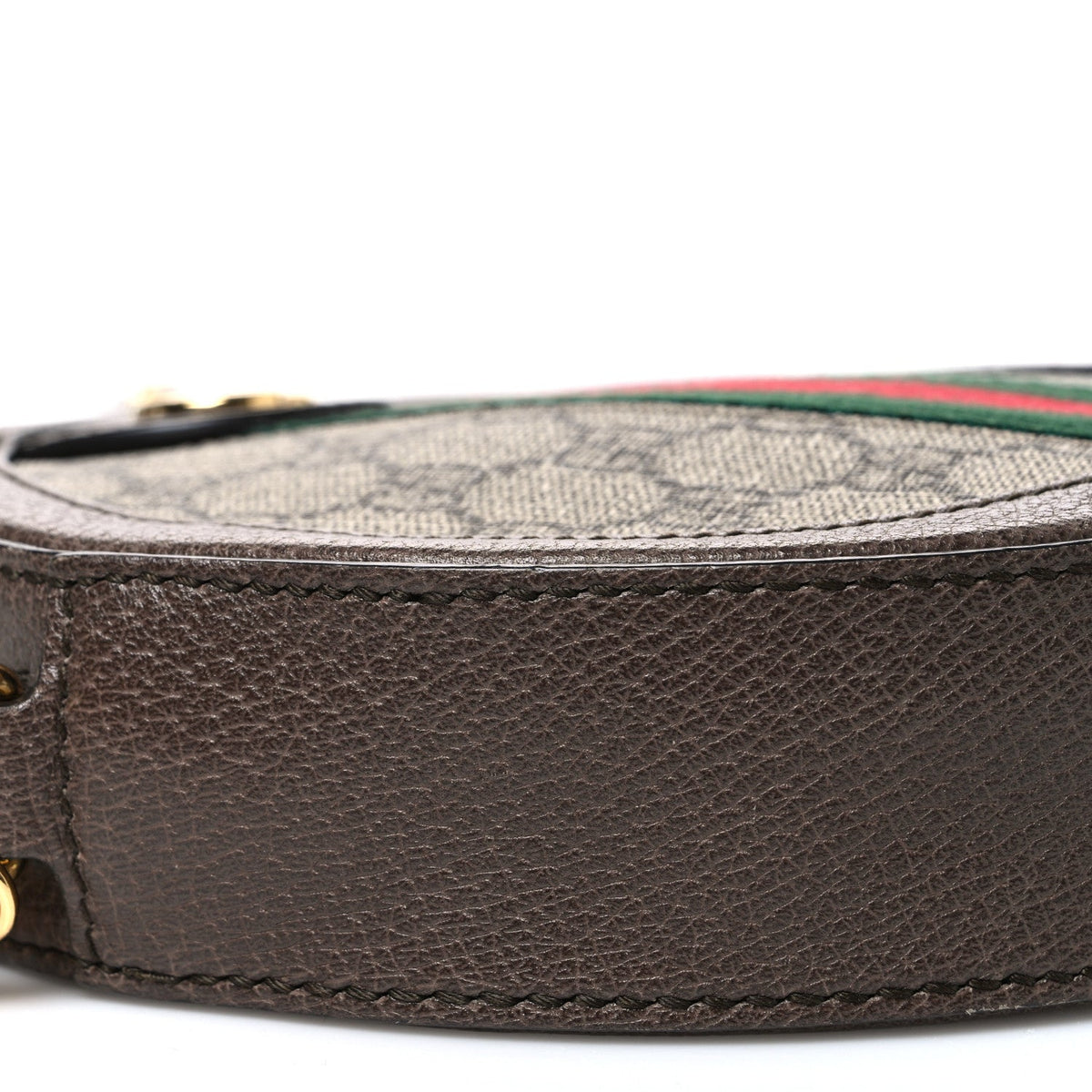 GG Supreme Monogram Web Mini Ophidia Round Shoulder Bag Brown wholesalehk.shop