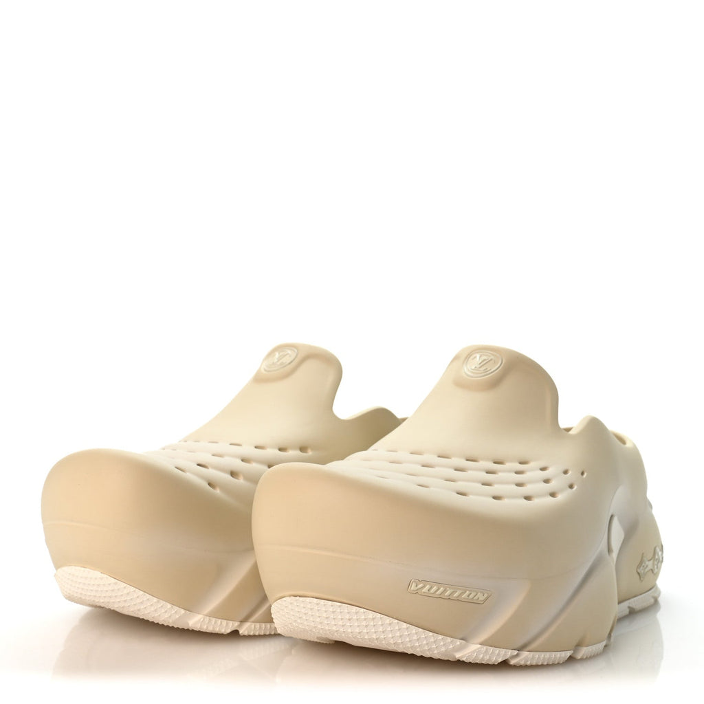 Rubber Mens LV Shark Clogs 11 Beige £¨ Direct shipment via from wholesalehk.shop