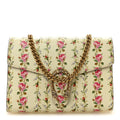 Calfskin Floral Print Mini Dionysus Chain Wallet Ivory Pink wholesalehk.shop