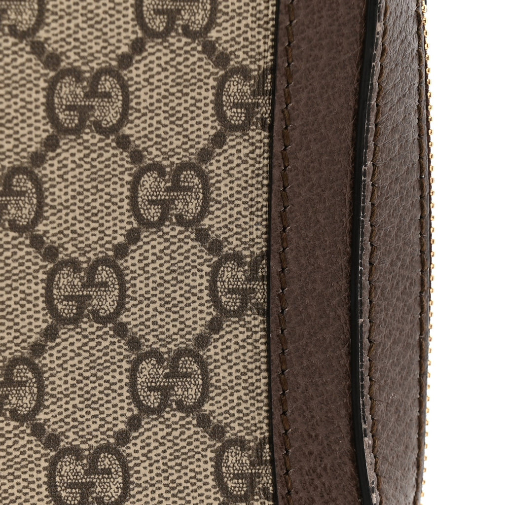 GG Supreme Monogram Web Small Ophidia Top Handle Shoulder Bag Brown wholesalehk.shop