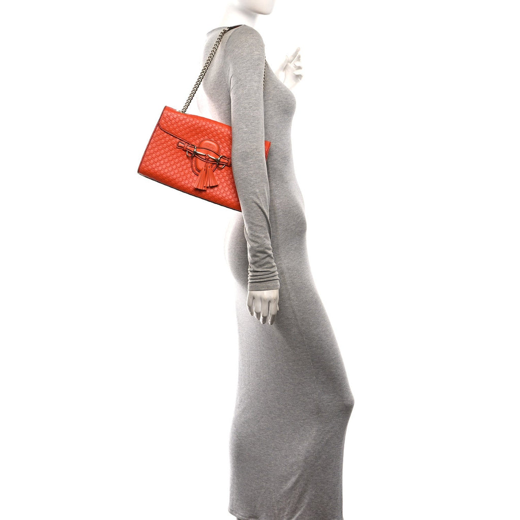 Microguccissima Medium Emily Chain Shoulder Bag Sun Orange £¨ Direct shipment via from wholesalehk.shop