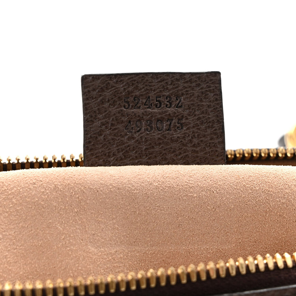 GG Supreme Monogram Web Medium Ophidia Boston Brown wholesalehk.shop