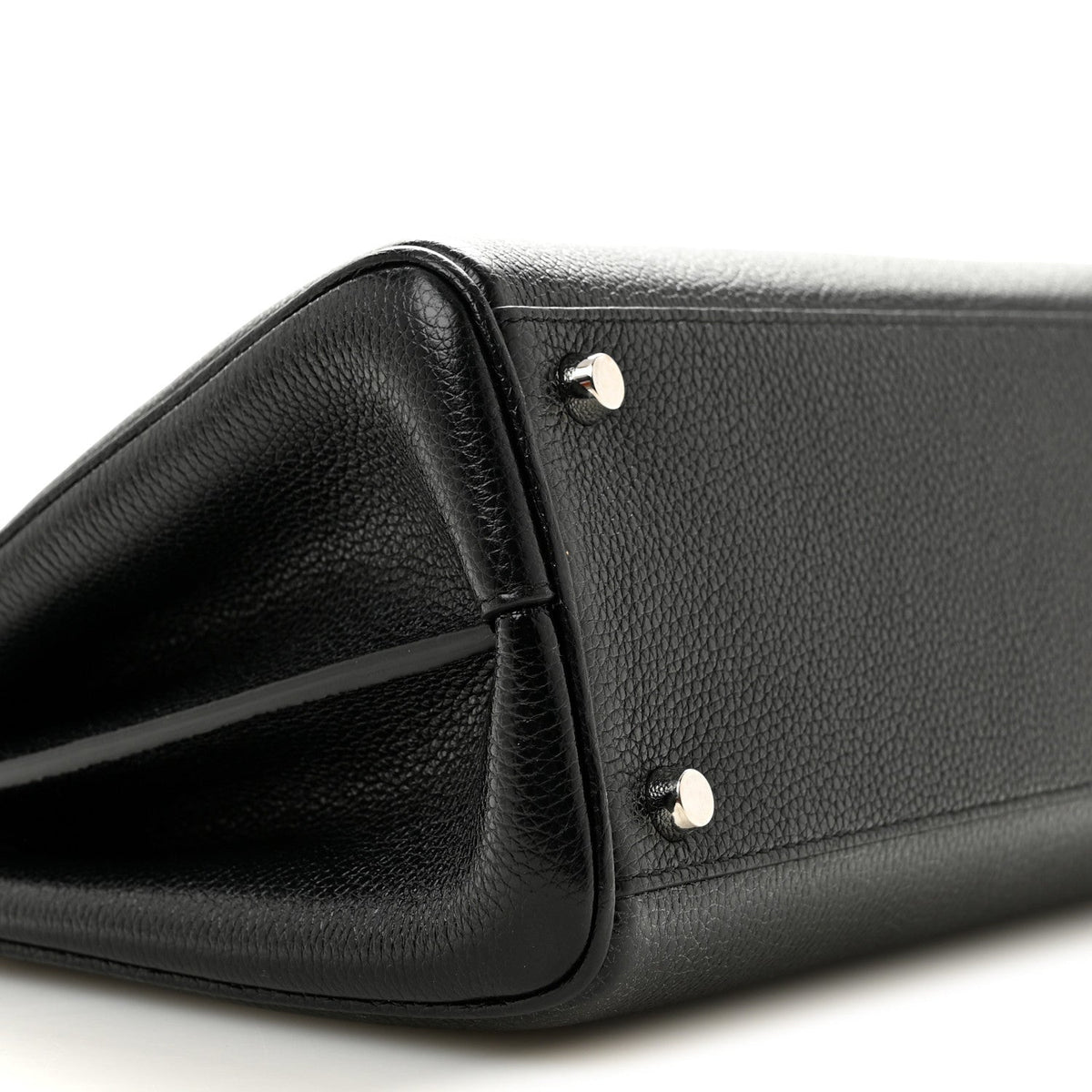 Grainy Calfskin Small Zumi Top Handle Bag Black wholesalehk.shop