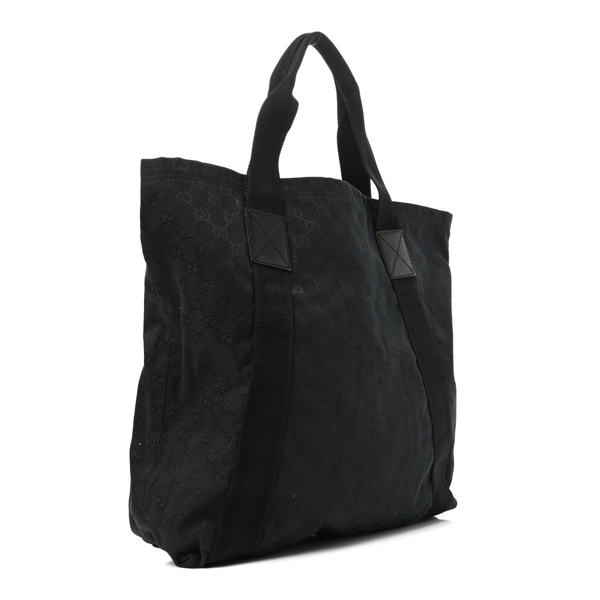 GG Monogram Medium Handle Vertical Tote Black wholesalehk.shop
