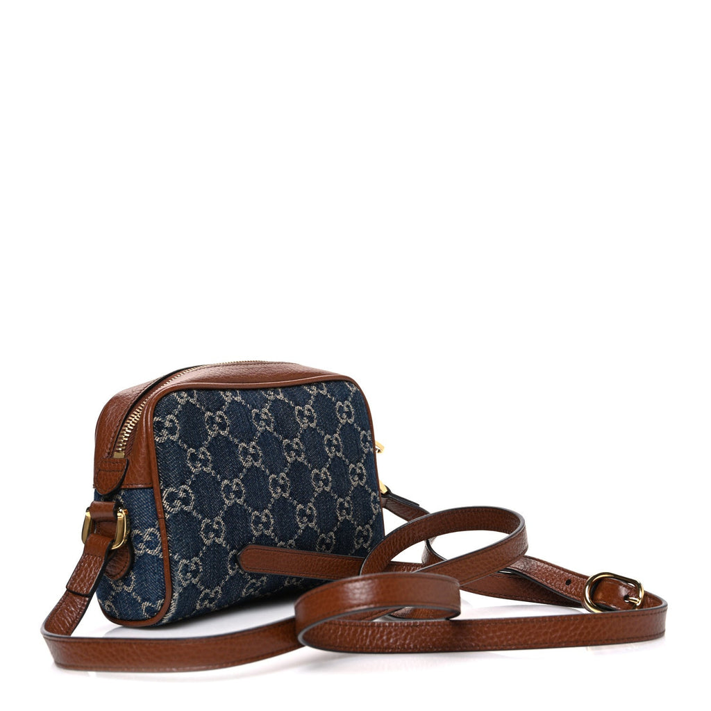 New Denim GG Monogram Dollar Calfskin Mini Ophidia Shoulder Bag Blue Tea Cuir Epilog wholesalehk.shop