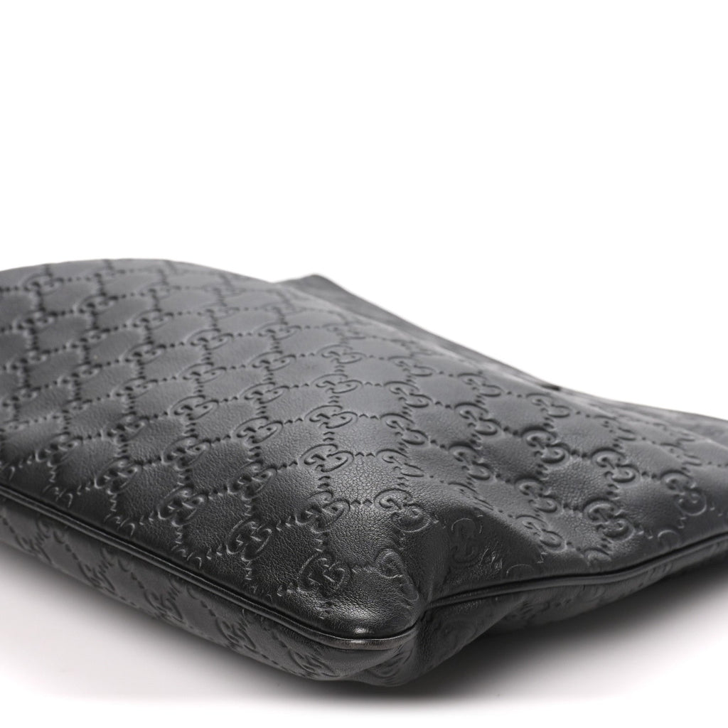 Guccissima Medium Flat Messenger Bag Black £¨ Direct shipment via from wholesalehk.shop