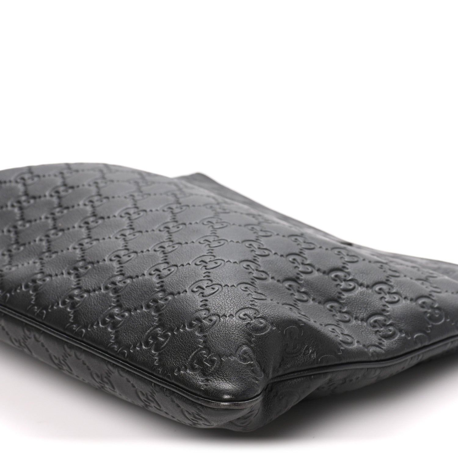 Guccissima Medium Flat Messenger Bag Black £¨ Direct shipment via from wholesalehk.shop