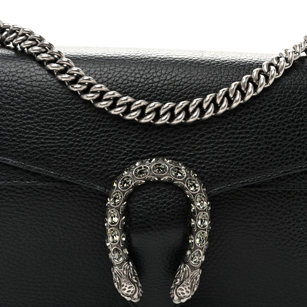 Pebbled Calfskin Small Dionysus Shoulder Bag Black wholesalehk.shop