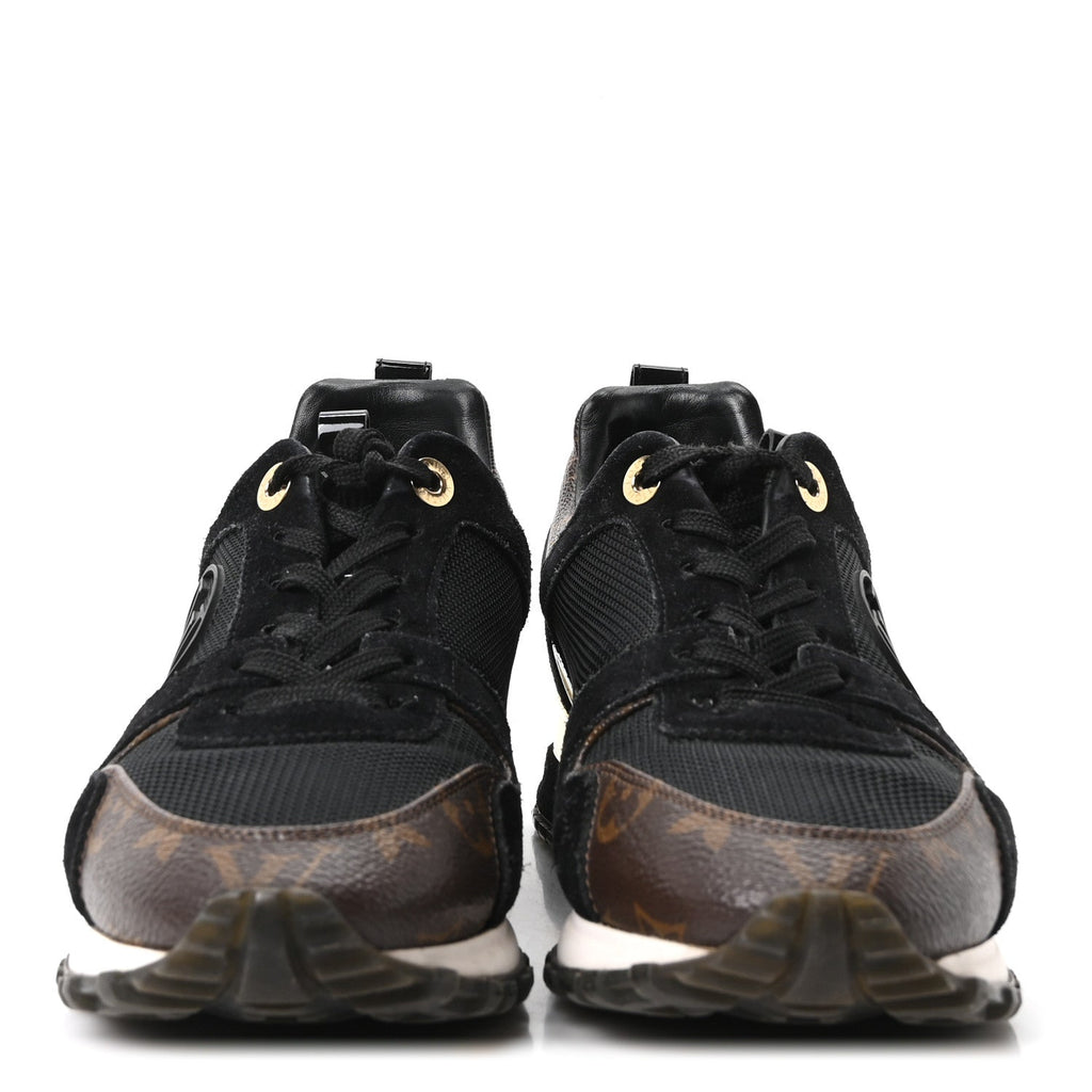Suede Monogram Run Away Sneakers 36.5 Black £¨ Direct shipment via from wholesalehk.shop